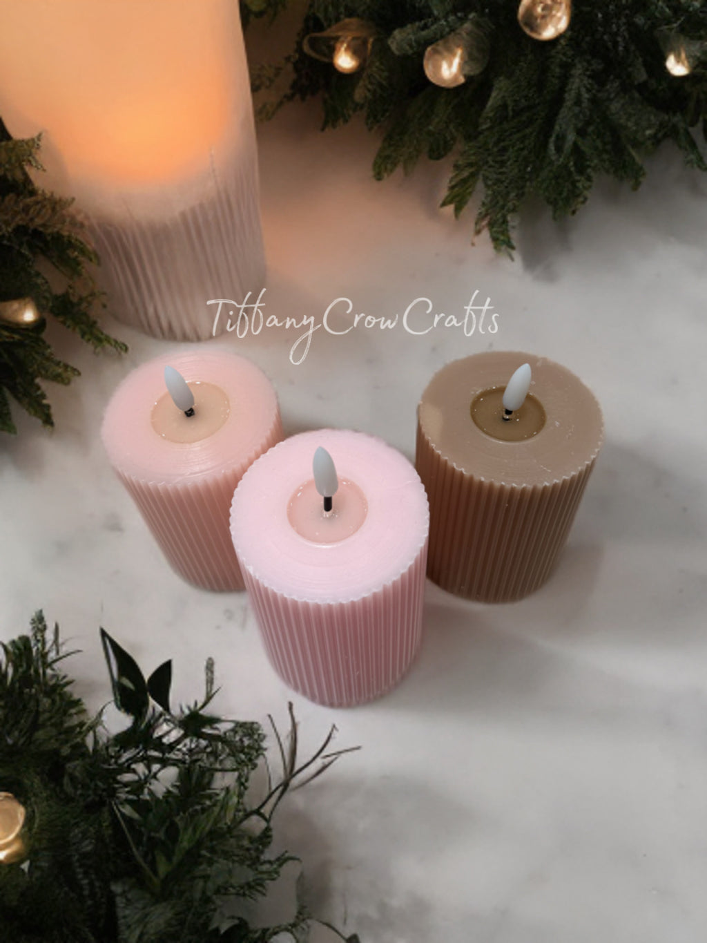 MODERN TEXTURED LED CANDLE - ECO SAFE BATTERY LIGHT