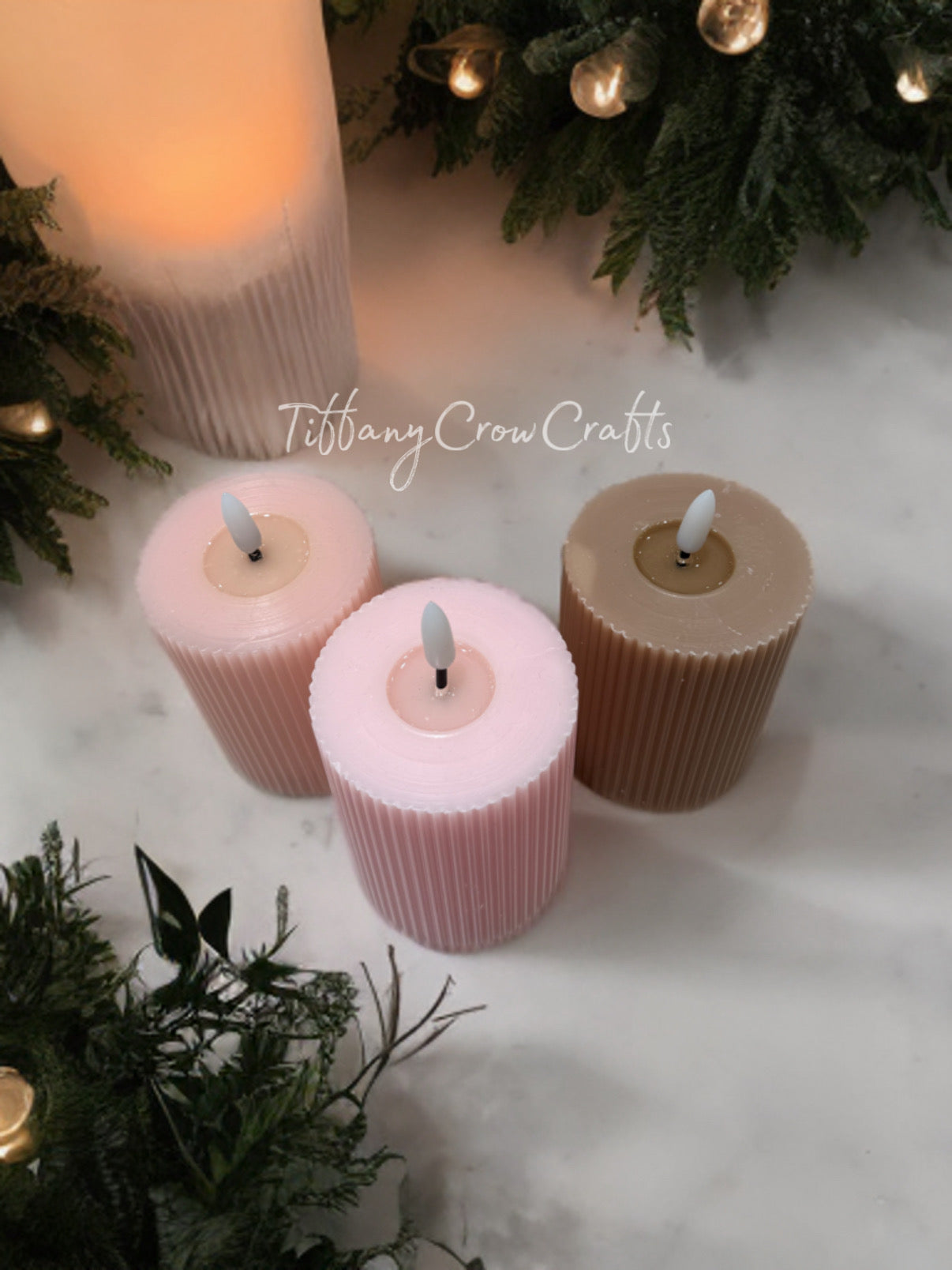 MODERN TEXTURED LED CANDLE - ECO SAFE BATTERY LIGHT