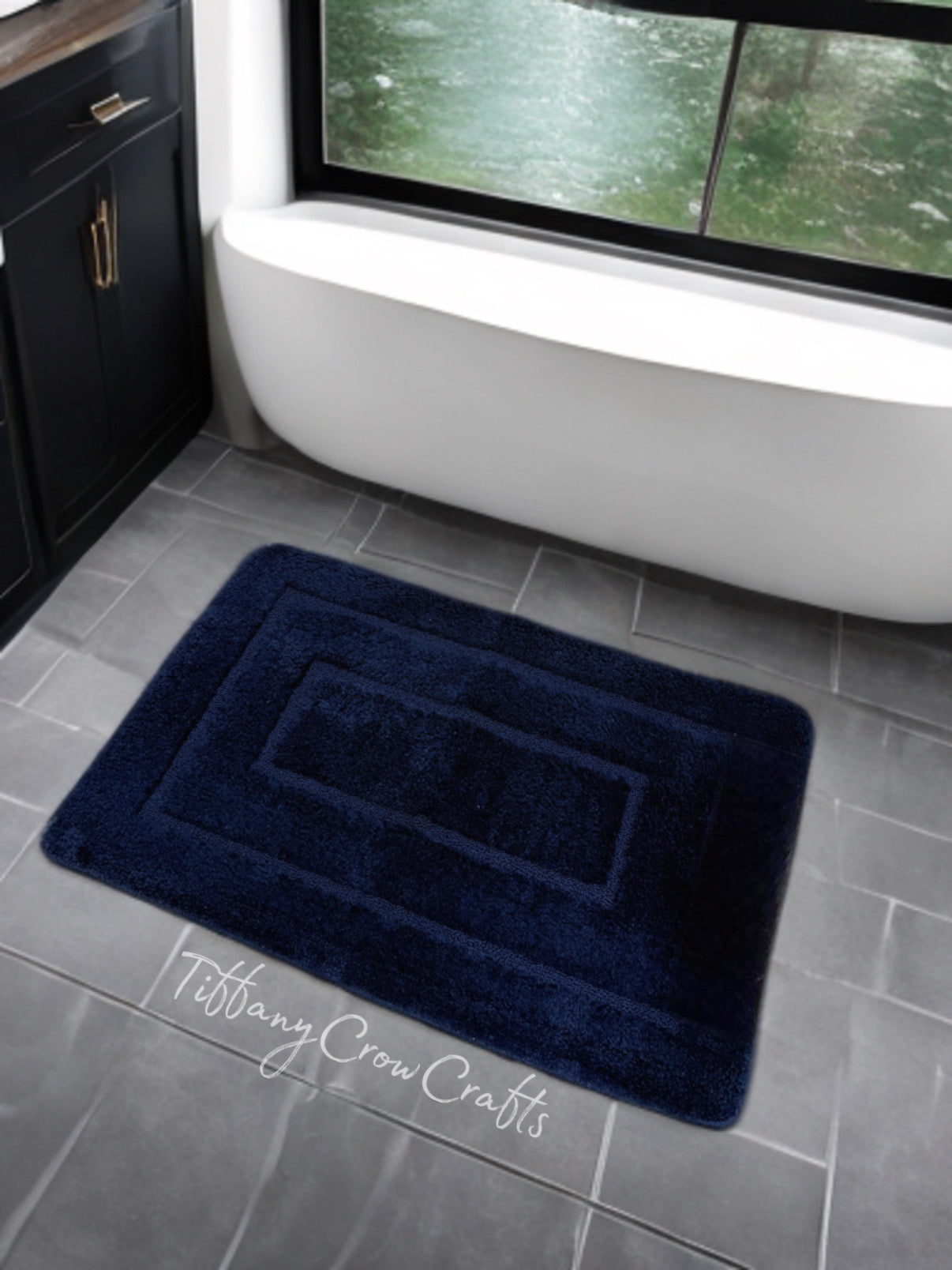LUXURY PLUSH CHENILLE BATH MAT - ULTRA SOFT NON-SLIP  (60x80cm)
