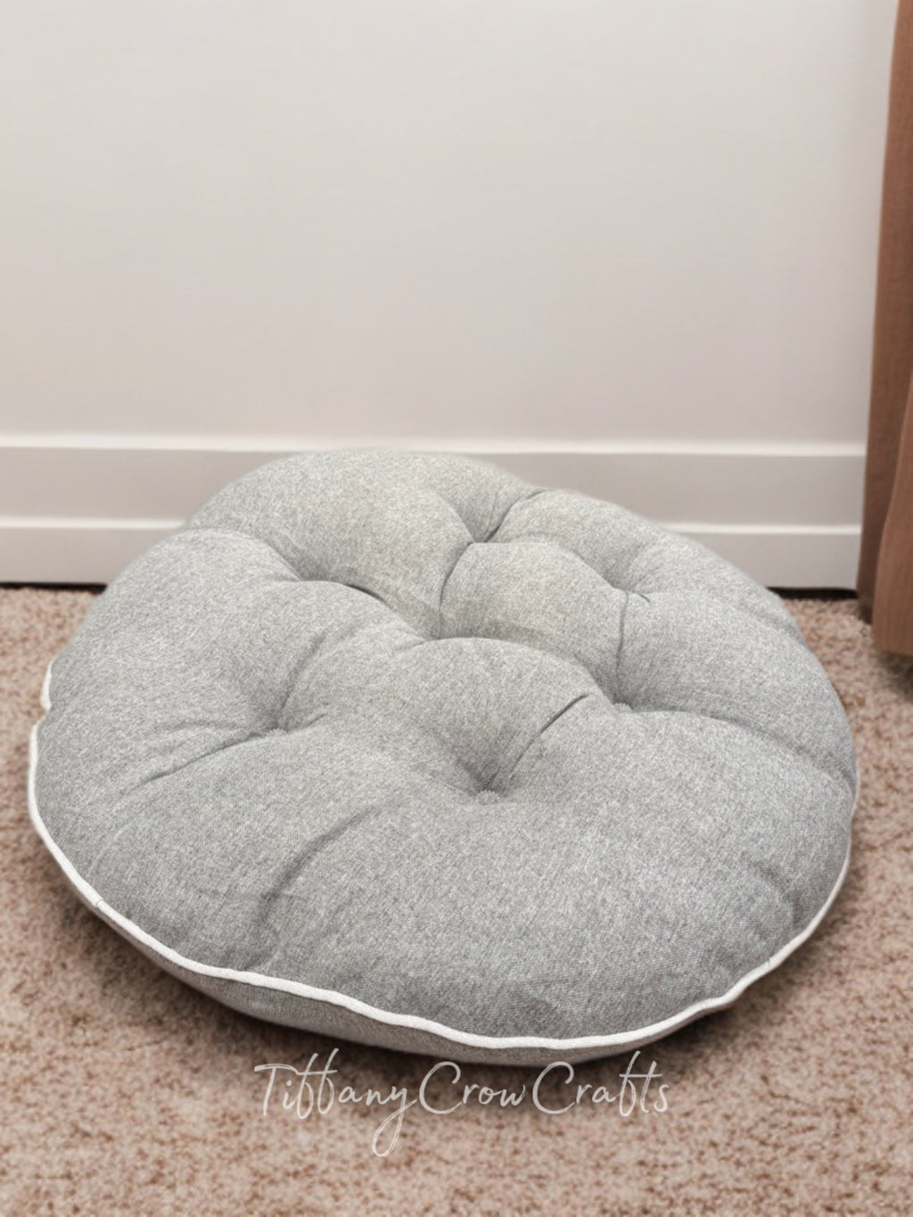 COZY MINIMALIST TUFTED FLOOR CUSHION - ROUND BOHO SEAT