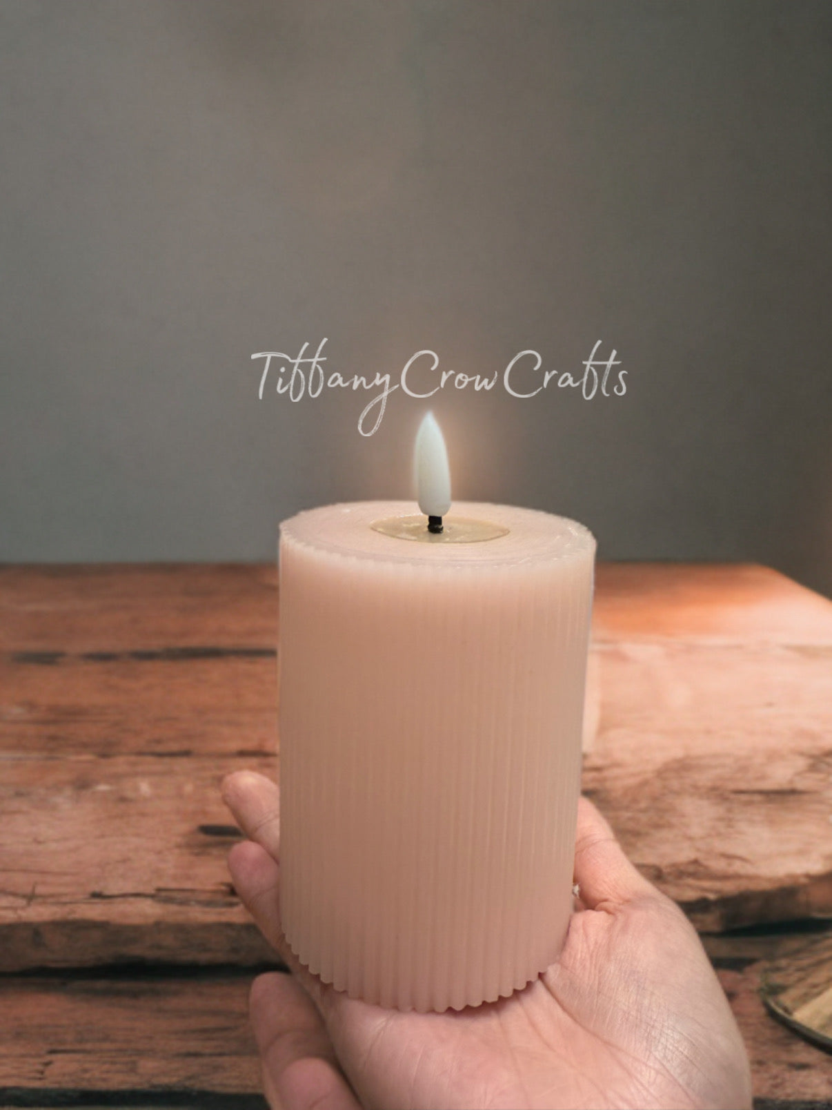 MODERN TEXTURED LED CANDLE - ECO SAFE BATTERY LIGHT