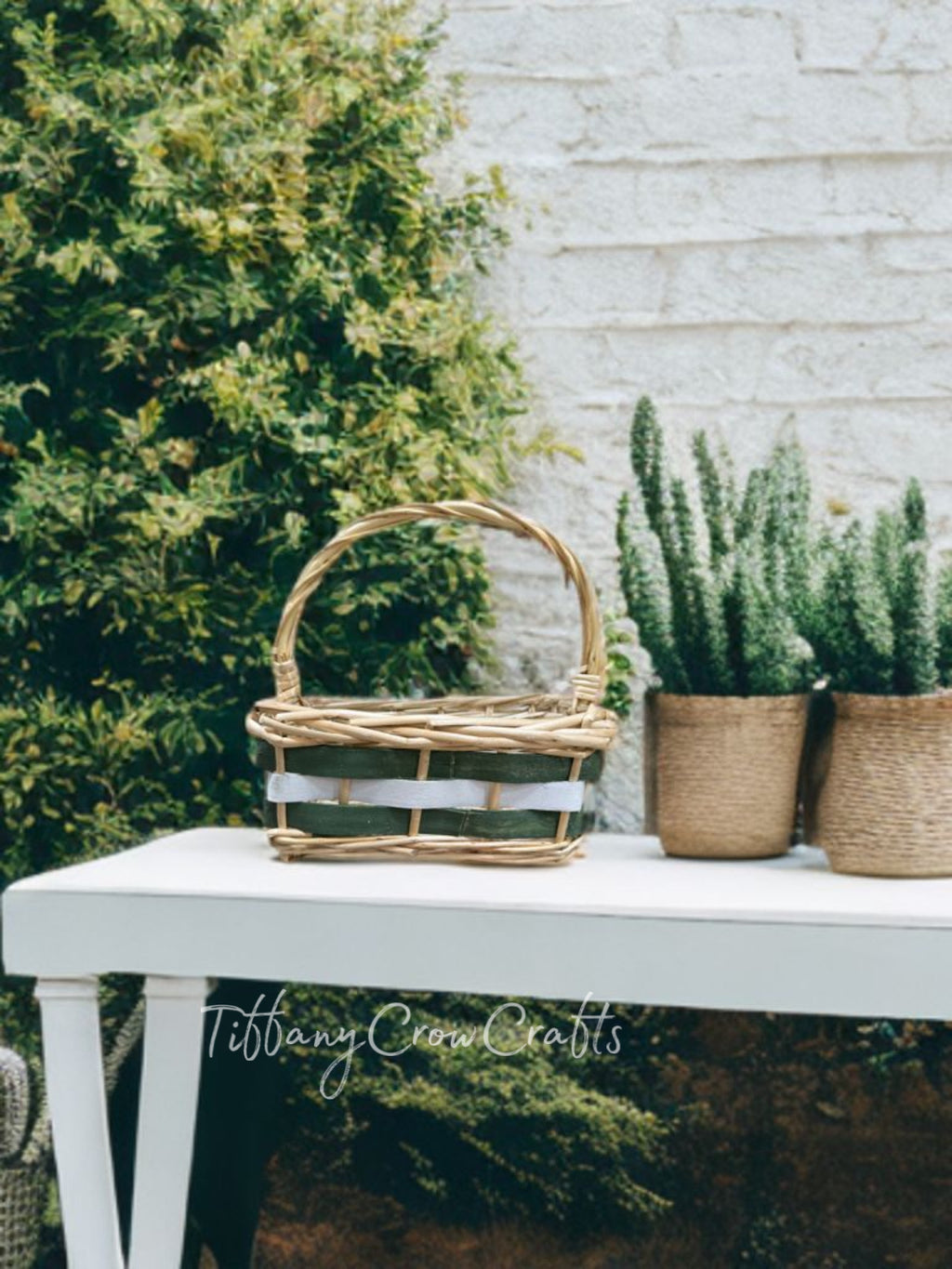 LEAF KISSED SQUARE RATTAN BASKET