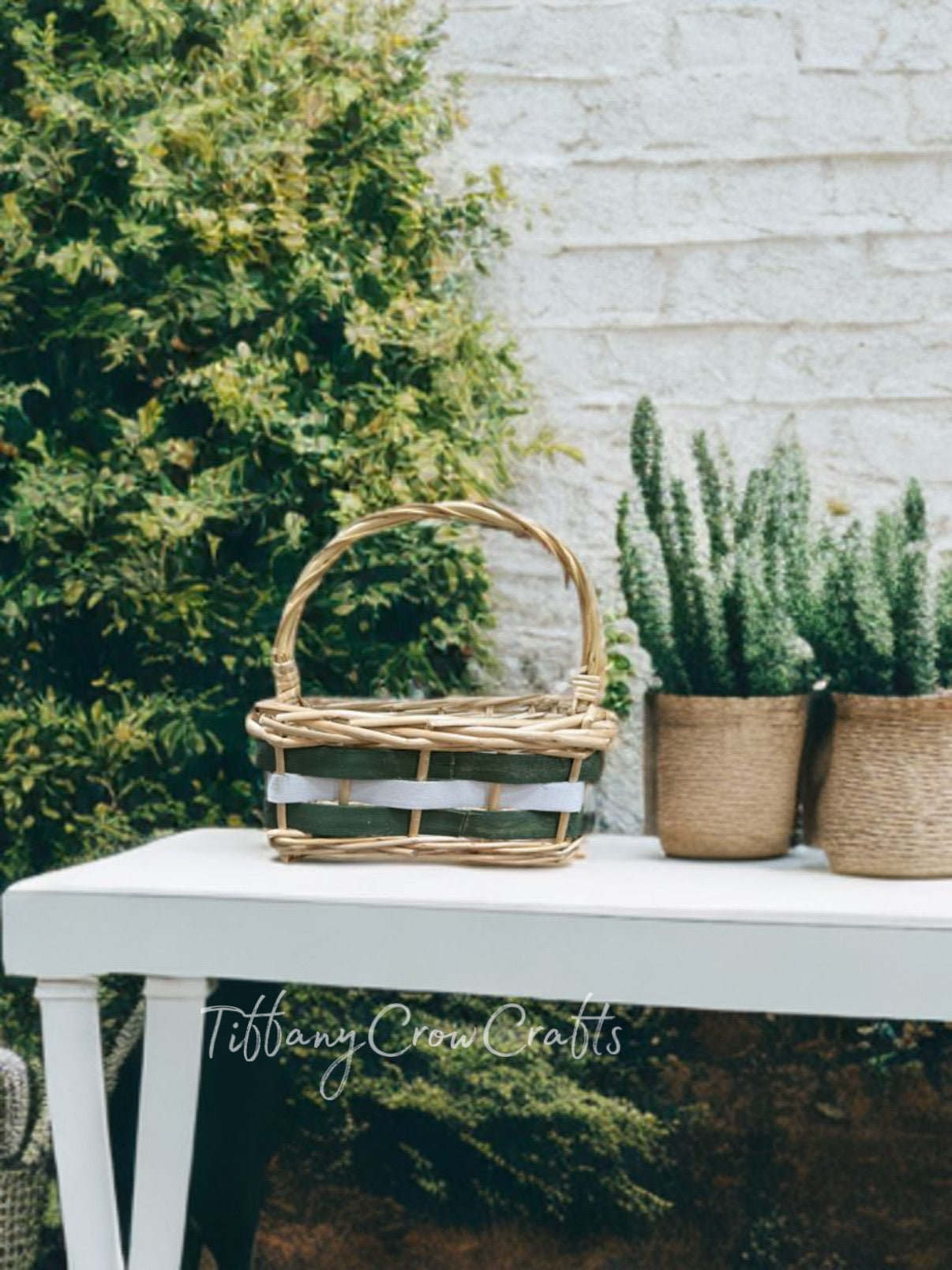 LEAF KISSED SQUARE RATTAN BASKET