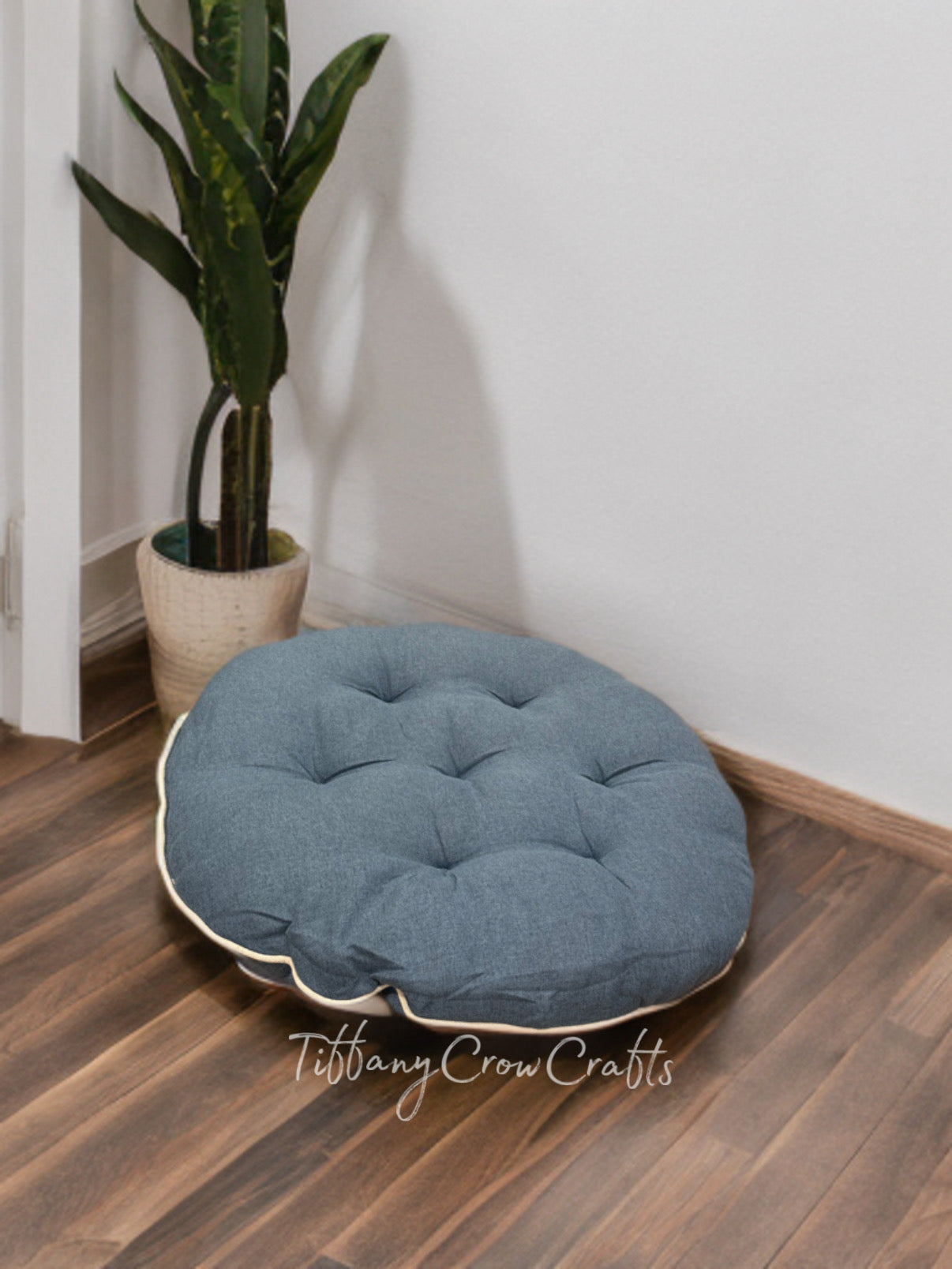 COZY MINIMALIST TUFTED FLOOR CUSHION - ROUND BOHO SEAT
