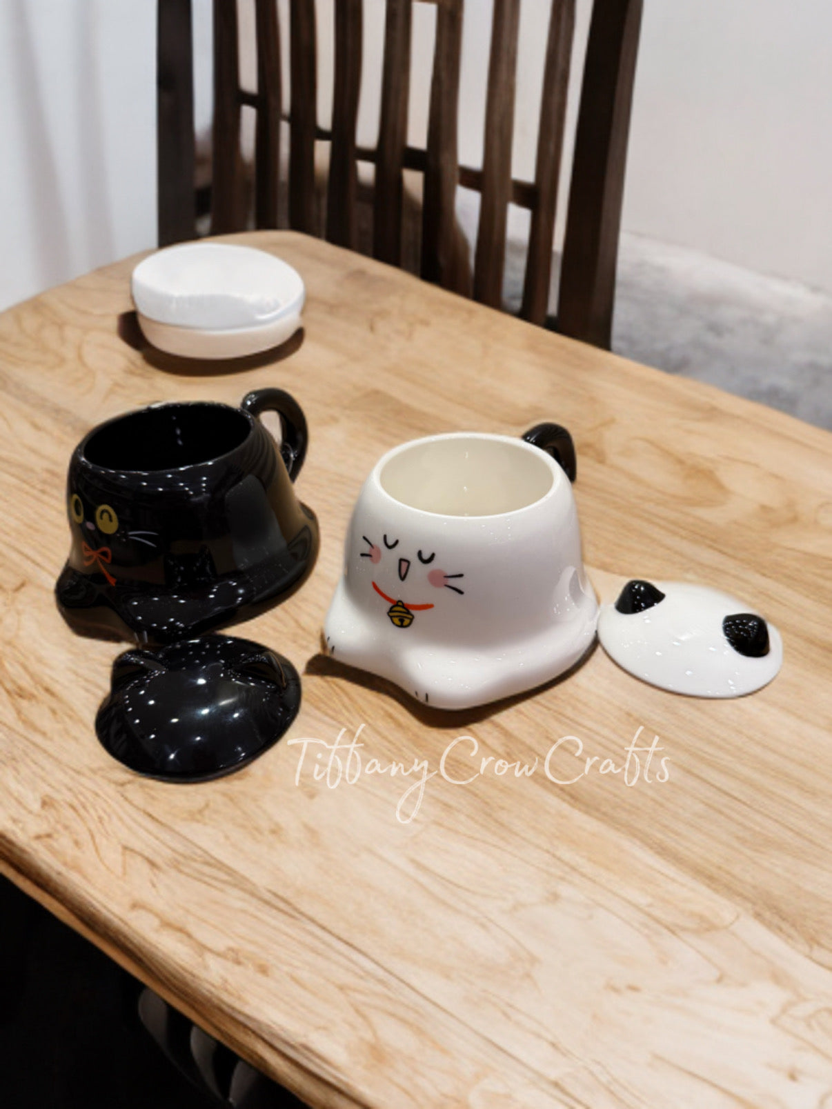 WHISKERS & WHIMSY CAT MUG WITH LID