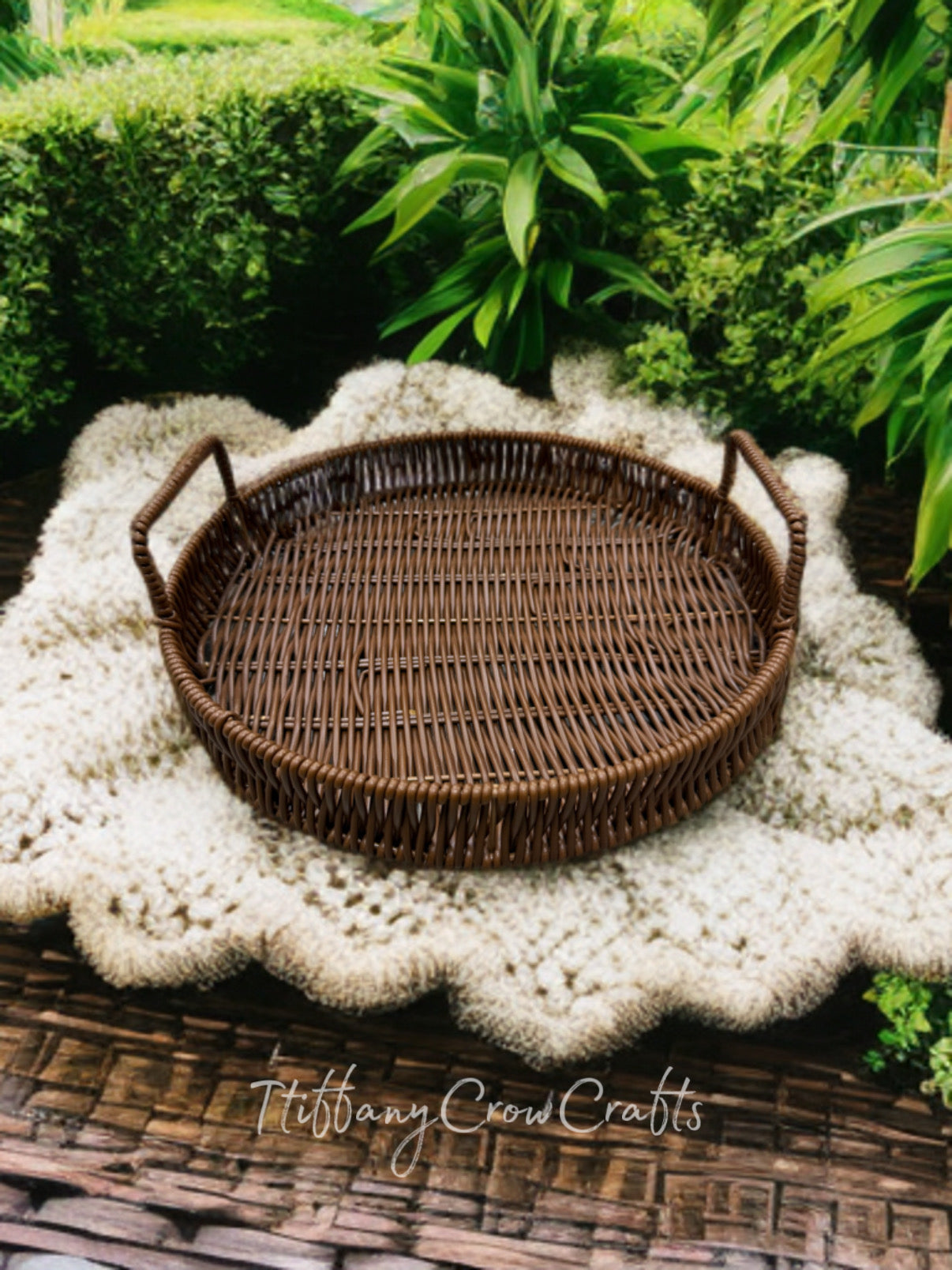 ARTISAN ROUND WILLOW SERVING TRAY (29cm)