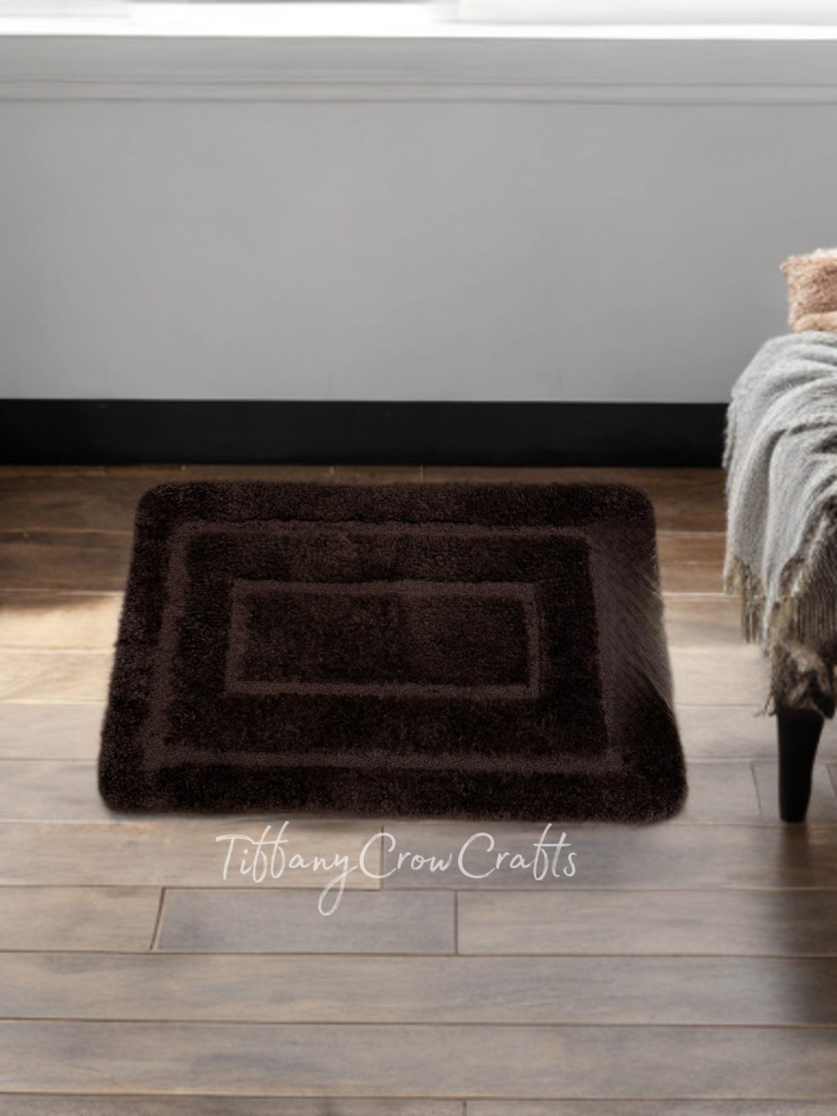 LUXURY PLUSH CHENILLE BATH MAT - ULTRA SOFT NON-SLIP  (60x80cm)