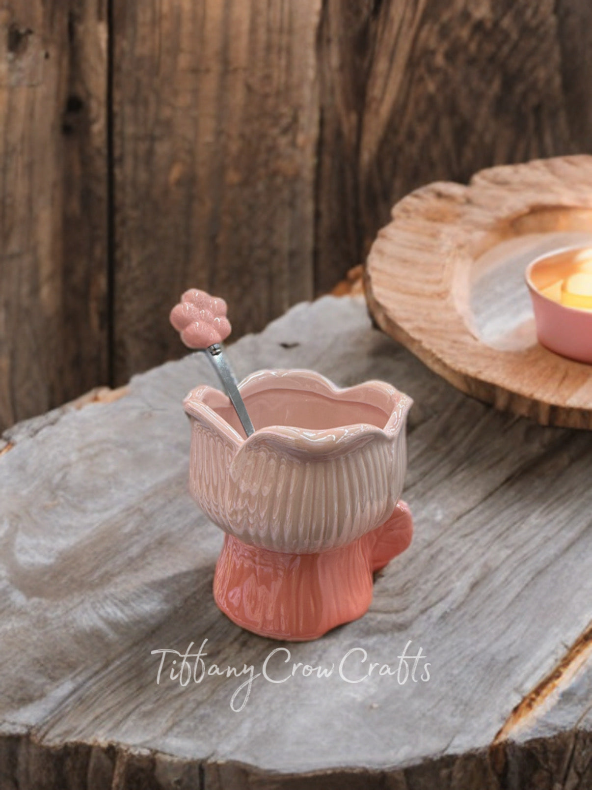 ENCHANTED TULIP CERAMIC MUG WITH 3D SPOON