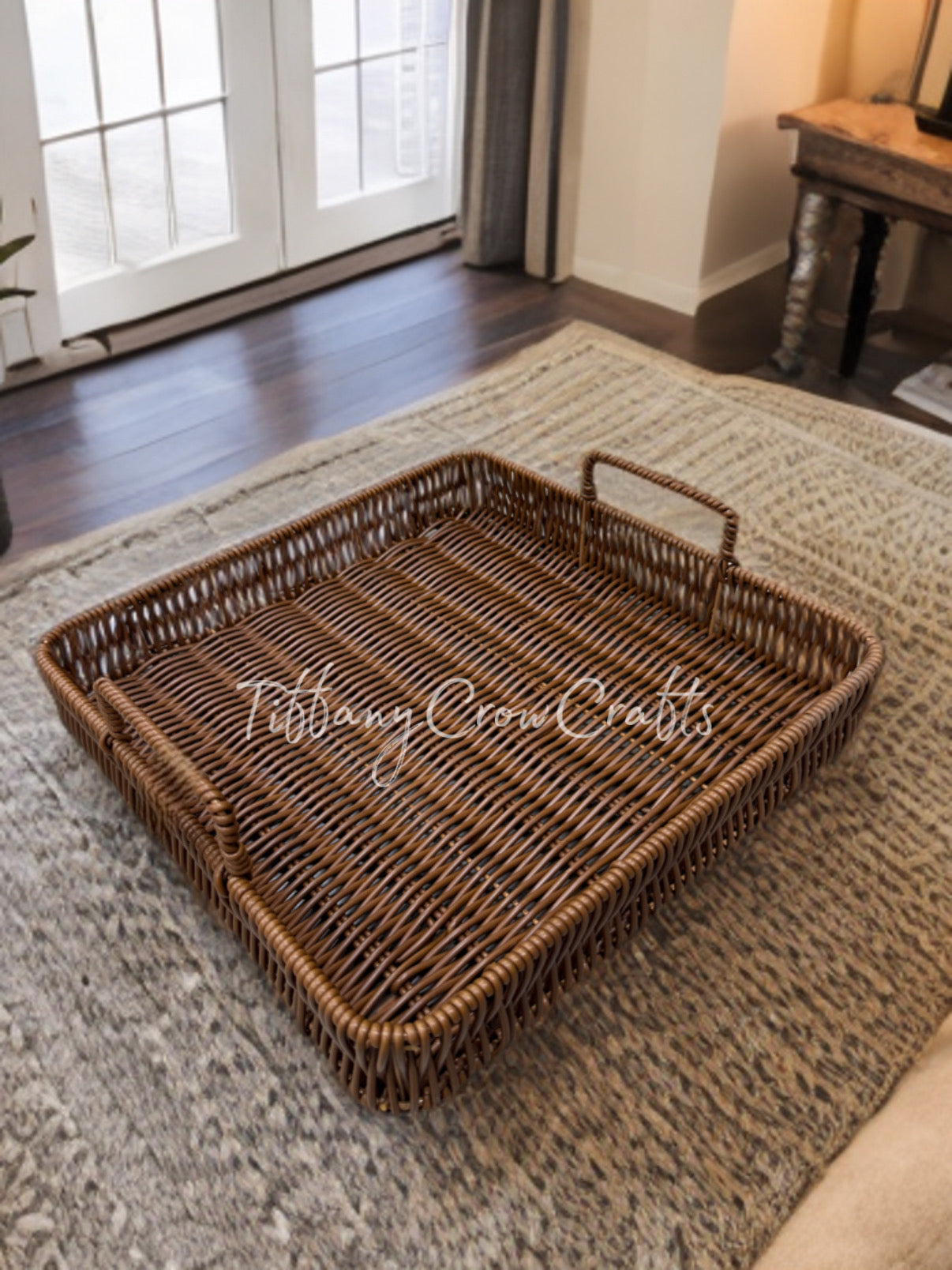 ARTISAN HAND-WOVEN WILLOW SERVING TRAY (20cm)