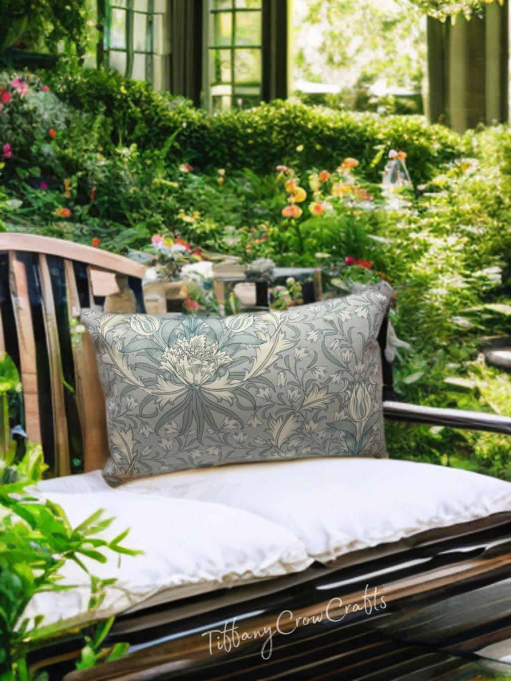 VINTAGE BOTANICAL SKETCH LUMBAR CUSHION