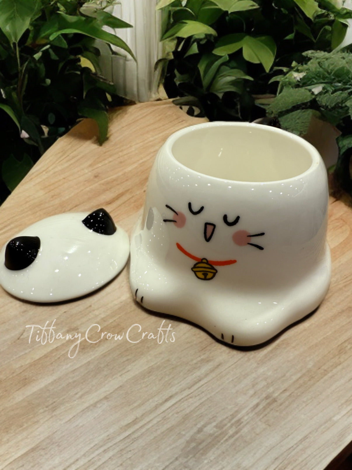 WHISKERS & WHIMSY CAT MUG WITH LID