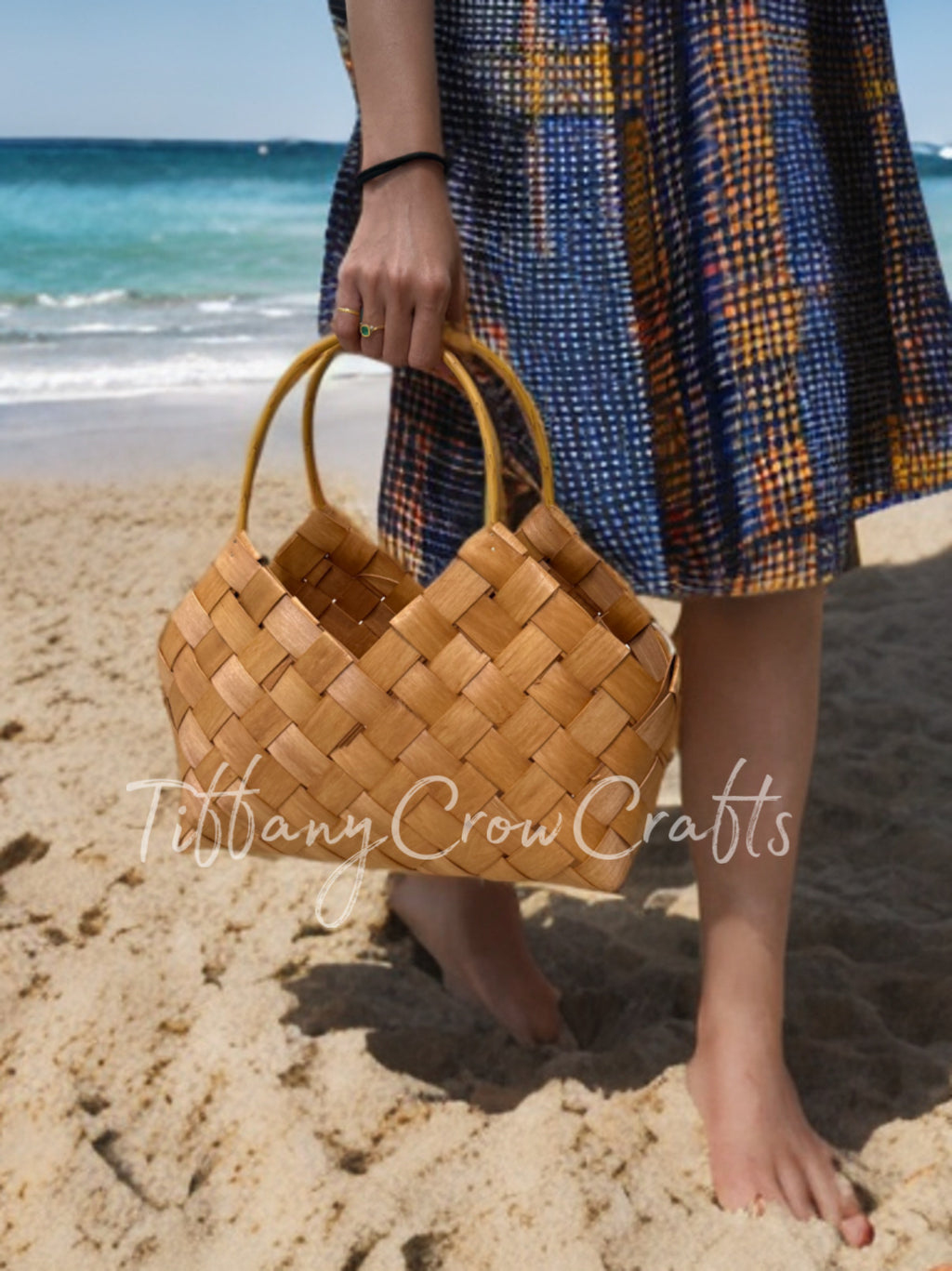 HANDMADE WOVEN BAMBOO TOTE
