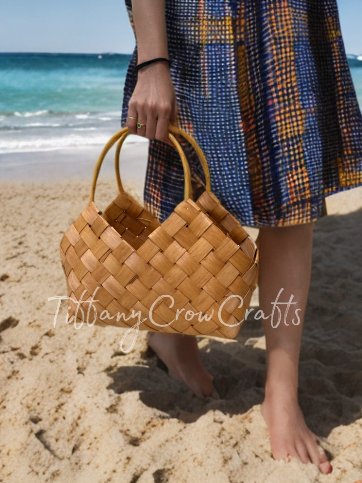 HANDMADE WOVEN BAMBOO TOTE
