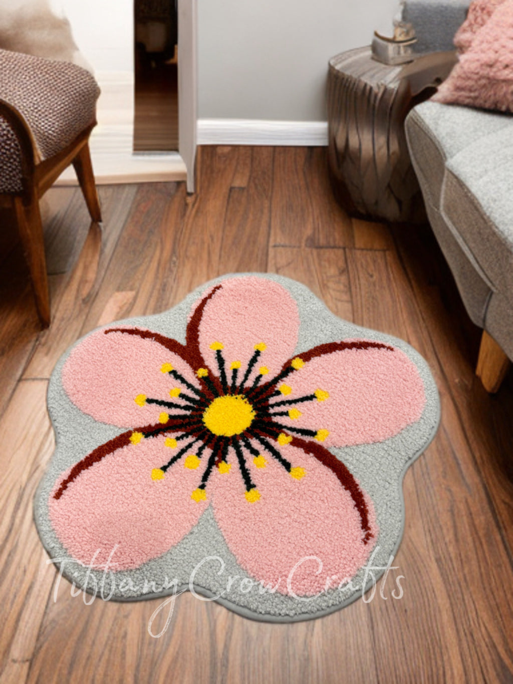 SAKURA BLOOM PETAL RUG | PLUSH CHERRY BLOSSOM FLOOR MAT