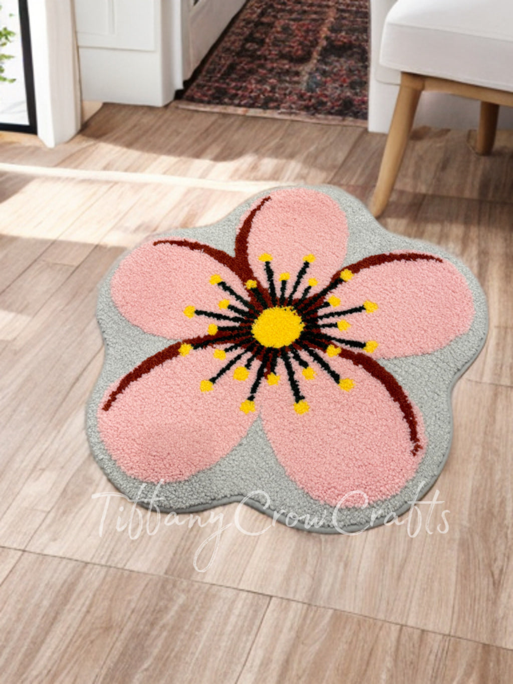 SAKURA BLOOM PETAL RUG | PLUSH CHERRY BLOSSOM FLOOR MAT
