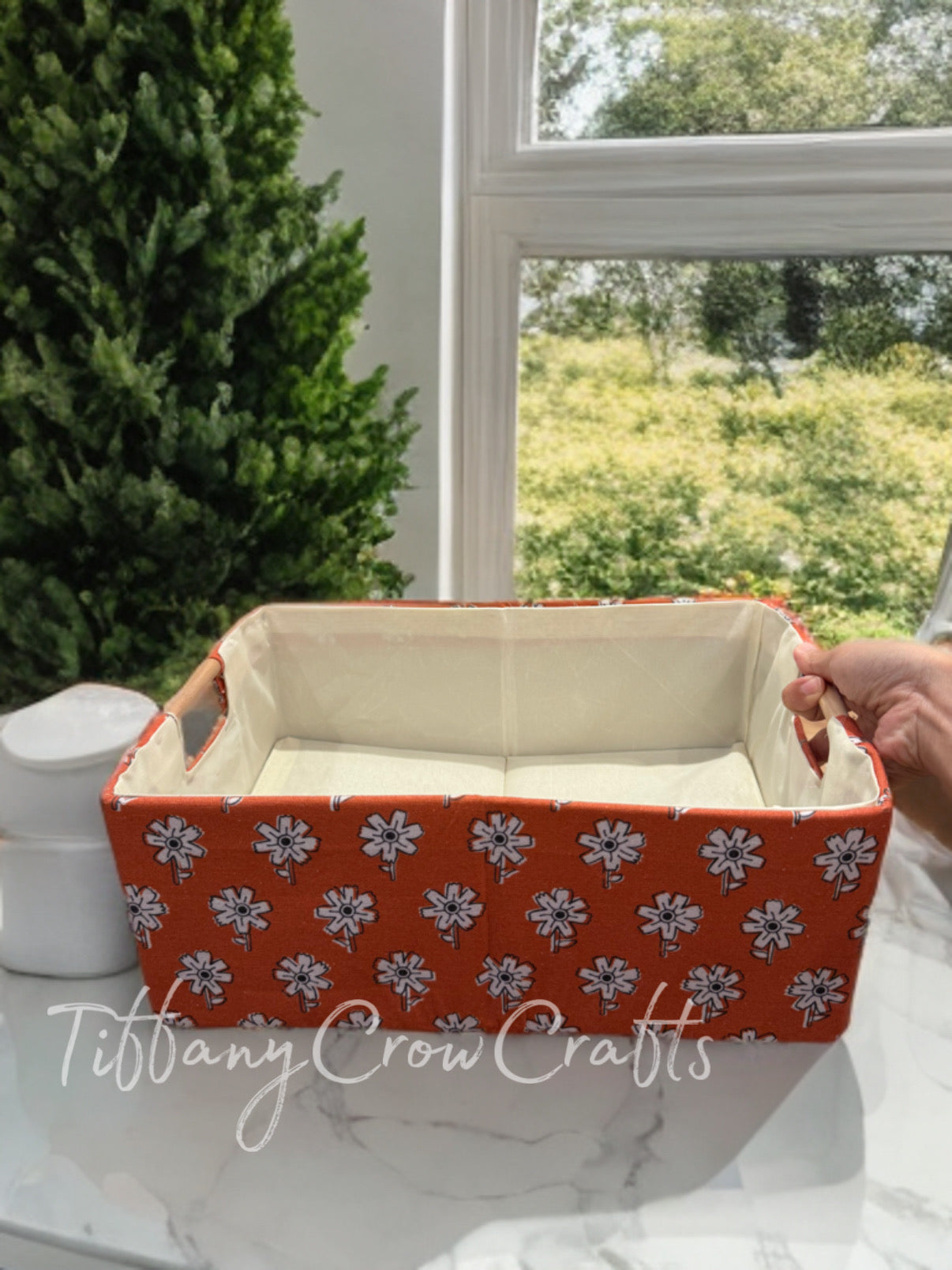 HANDMADE FABRIC STORAGE BOX