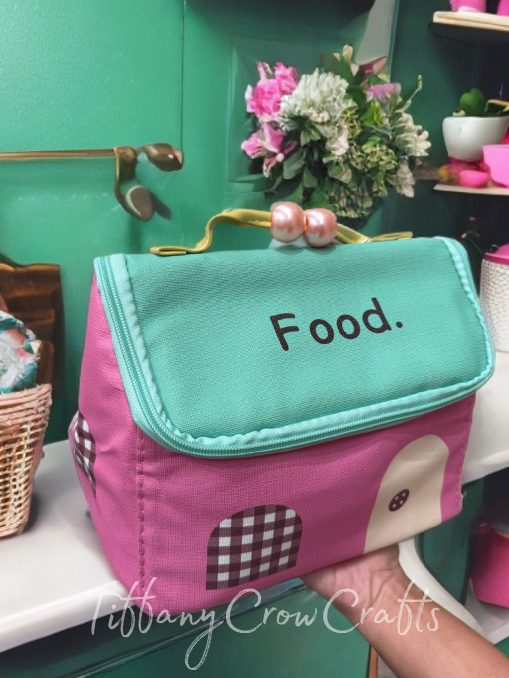 ADORABLE COLOR BLOCK LUNCH BAG