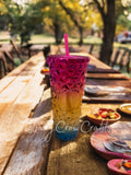 DIAMOND GRADIENT TUMBLER WITH STRAW (250ML)