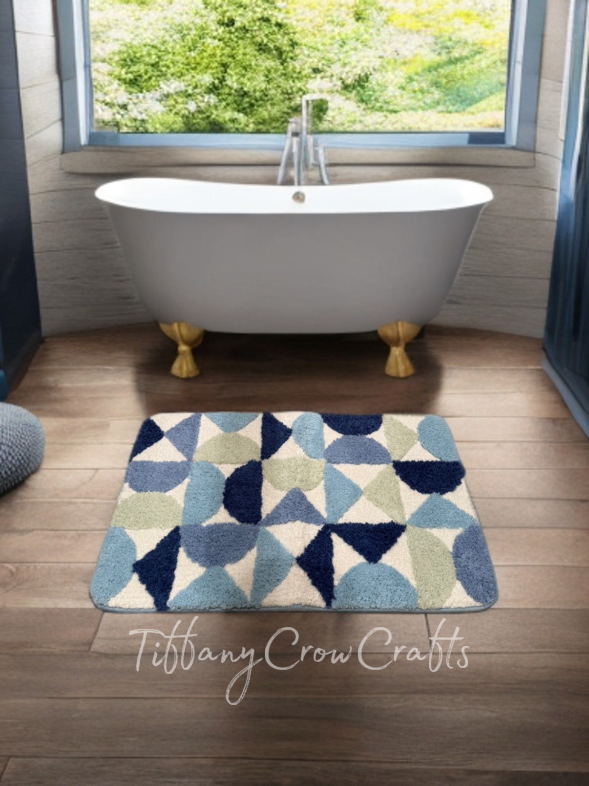 MODERN GEOMETRIC BATHROOM RUG