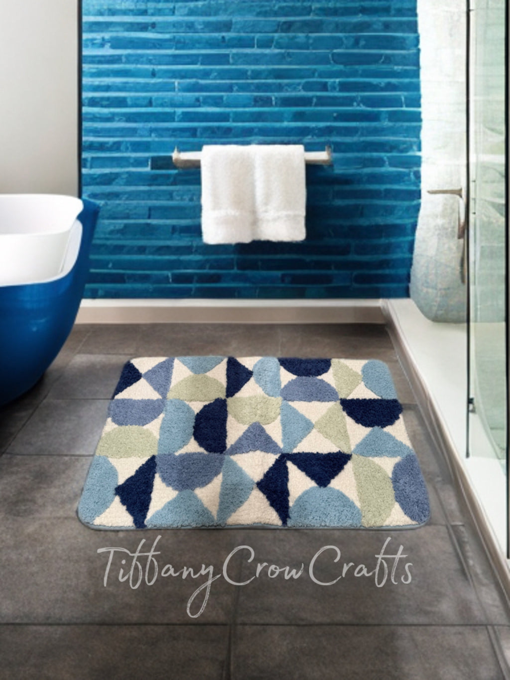 MODERN GEOMETRIC BATHROOM RUG