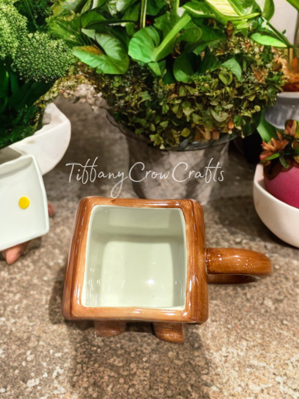 CUTE TOAST & EGG CERAMIC MUG WITH RUBBER LID