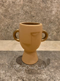 MODERN FACE ART CERAMIC VASE – MINIMALIST SCULPTURAL DESIGN