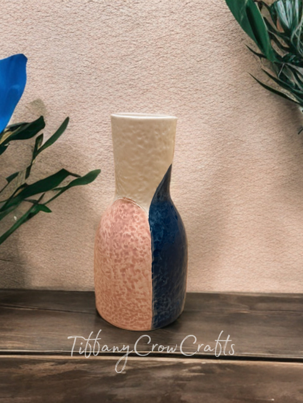 MID-CENTURY MODERN TRIPLE-TONE CERAMIC VASE