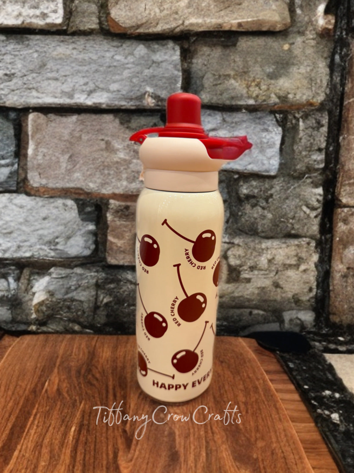 CHERRY SMILE INSULATED WATER BOTTLE
