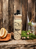 CUTE BEAR ILLUSTRATED INSULATED WATER BOTTLE