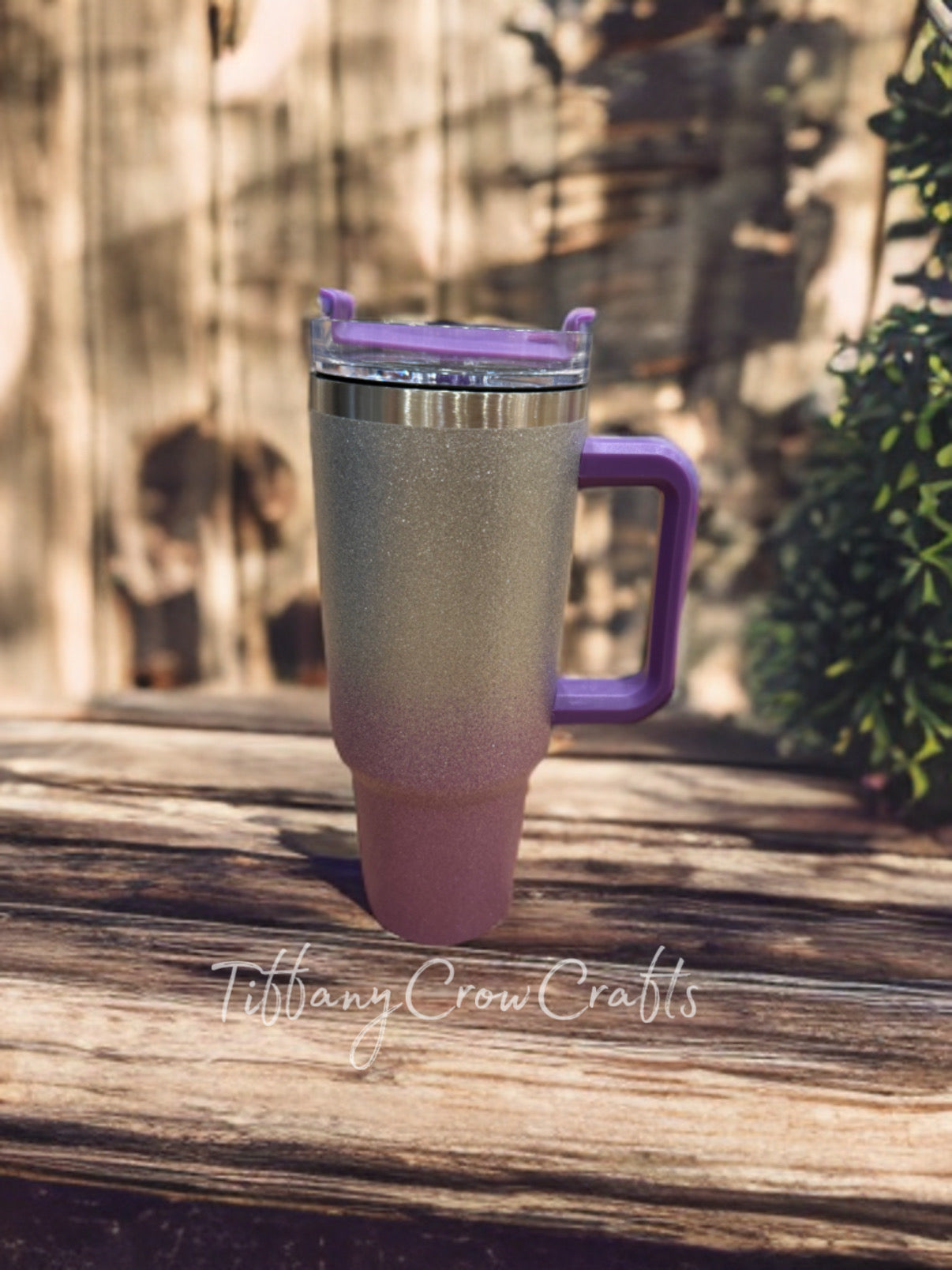 GLITTER OMBRÉ INSULATED TUMBLERS WITH HANDLES