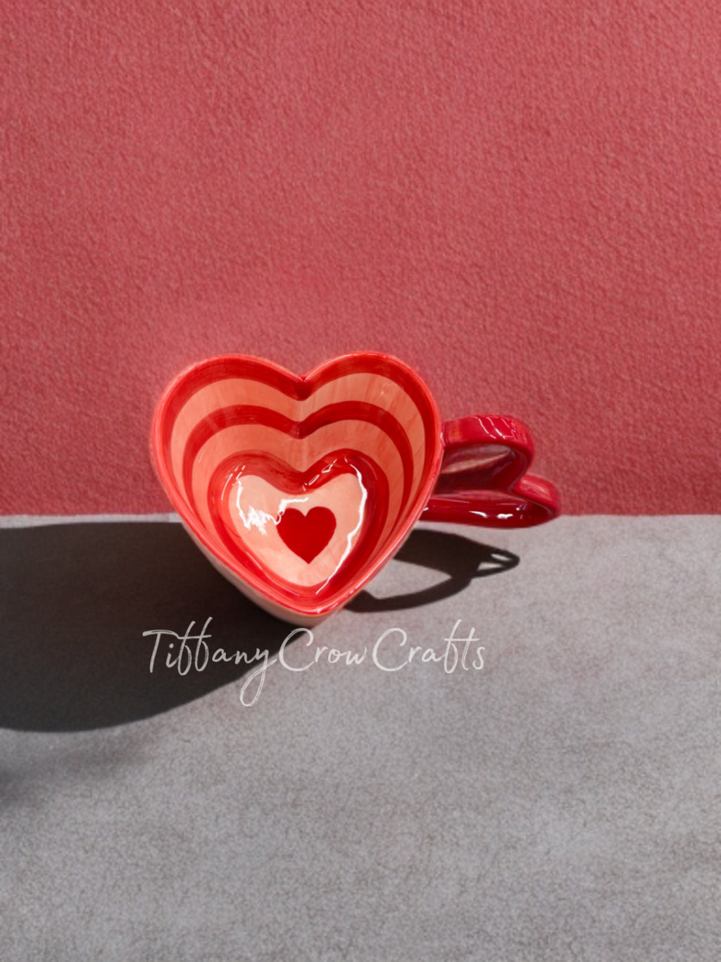 SWEETHEART GLOW HEART MUG - ROMANTIC CERAMIC CUP FOR COZY MOMENTS