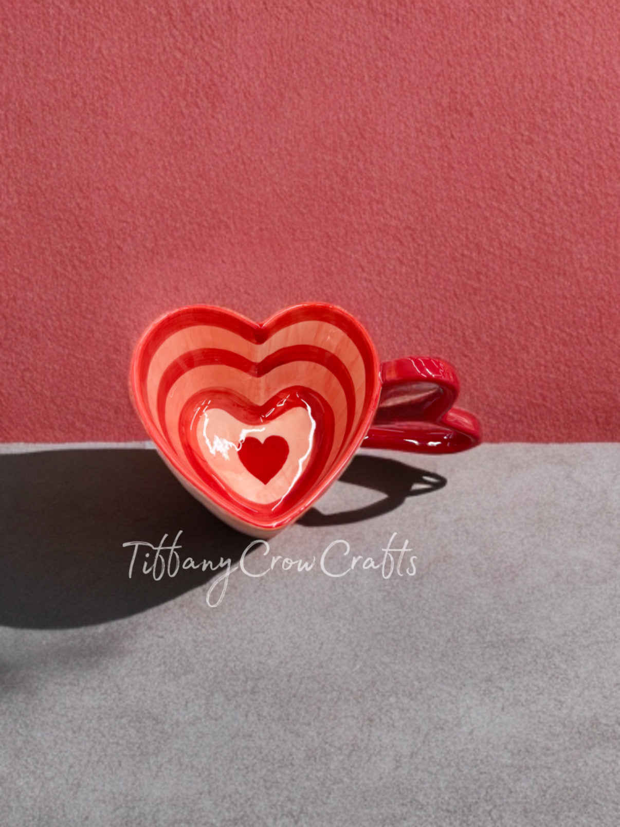 SWEETHEART GLOW HEART MUG - ROMANTIC CERAMIC CUP FOR COZY MOMENTS