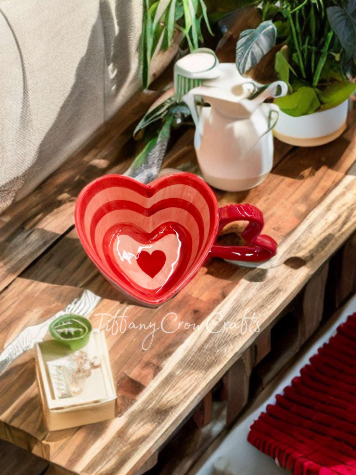 SWEETHEART GLOW HEART MUG - ROMANTIC CERAMIC CUP FOR COZY MOMENTS