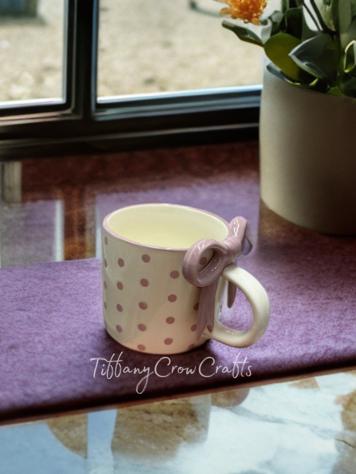 THE “COQUETTE” RIBBON MUG - PASTEL LAVENDER