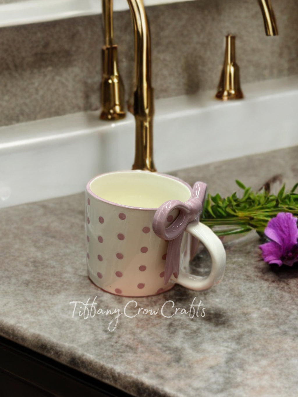 THE “COQUETTE” RIBBON MUG - PASTEL LAVENDER