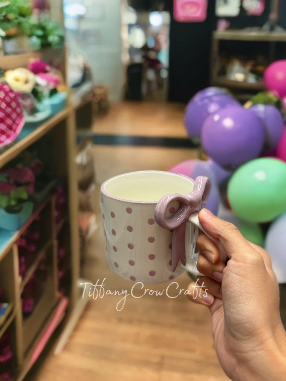 THE “COQUETTE” RIBBON MUG - PASTEL LAVENDER