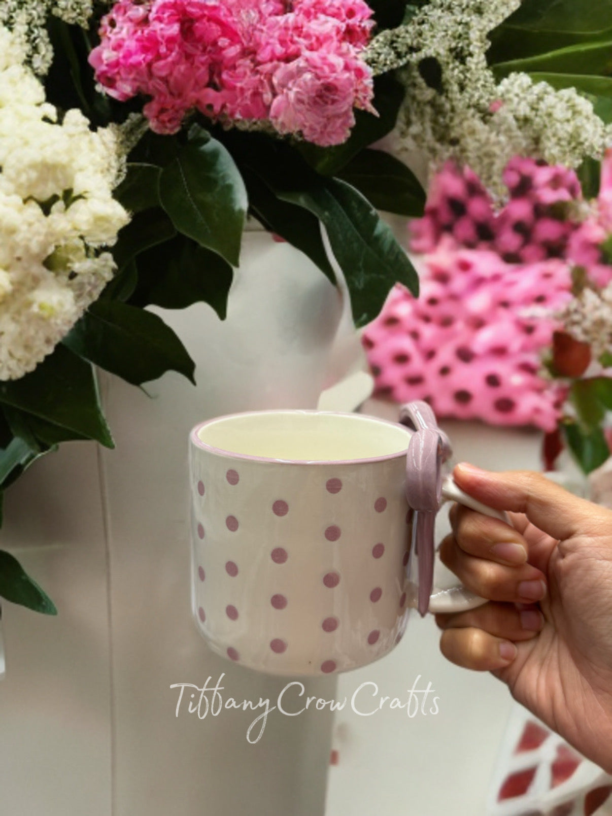 THE “COQUETTE” RIBBON MUG - PASTEL LAVENDER
