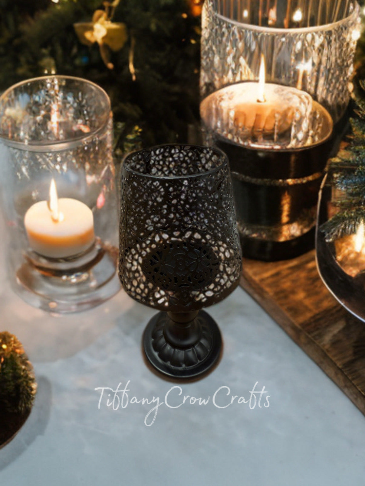 VINTAGE CHARM FILIGREE VOTIVE STAND