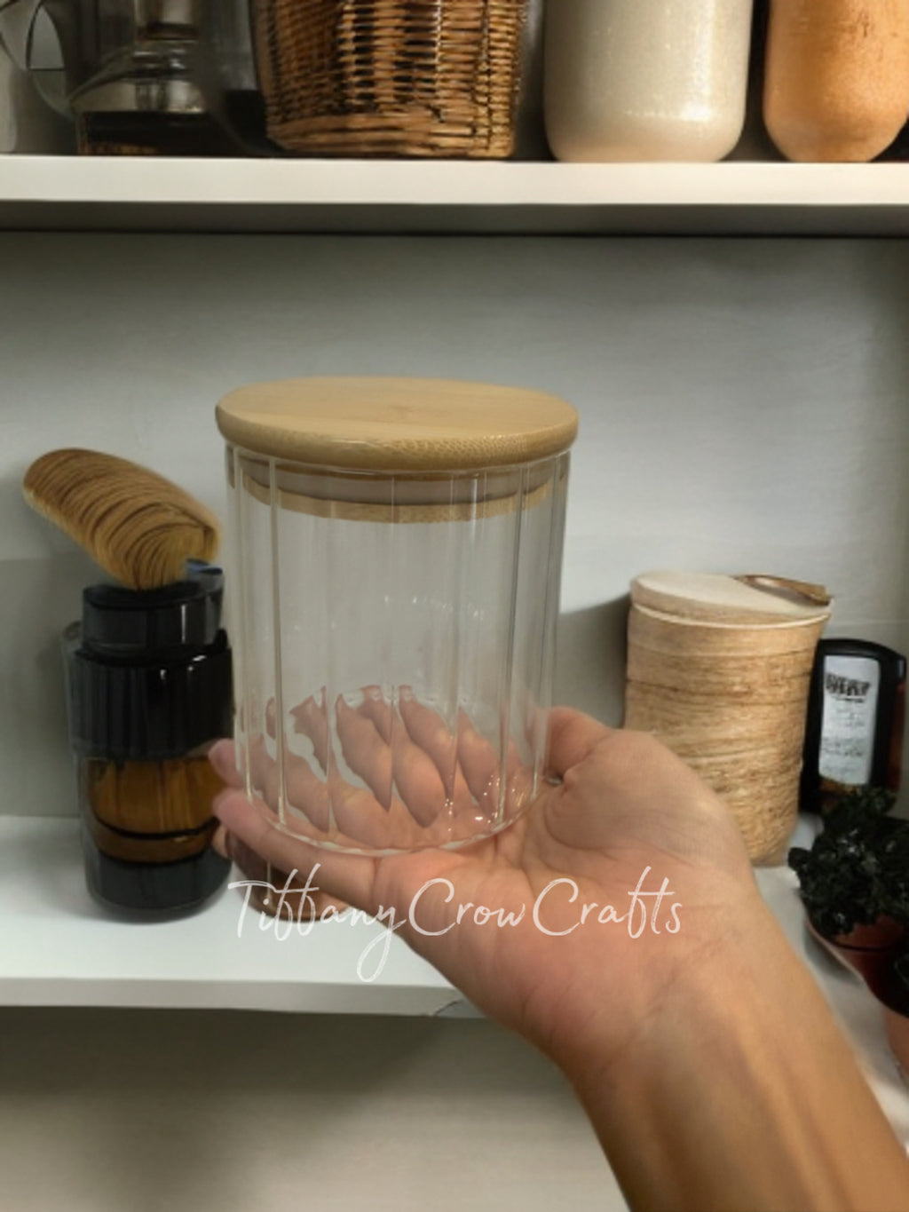 MODERN MINIMALIST FLUTED 3-TIER GLASS ORGANIZERS