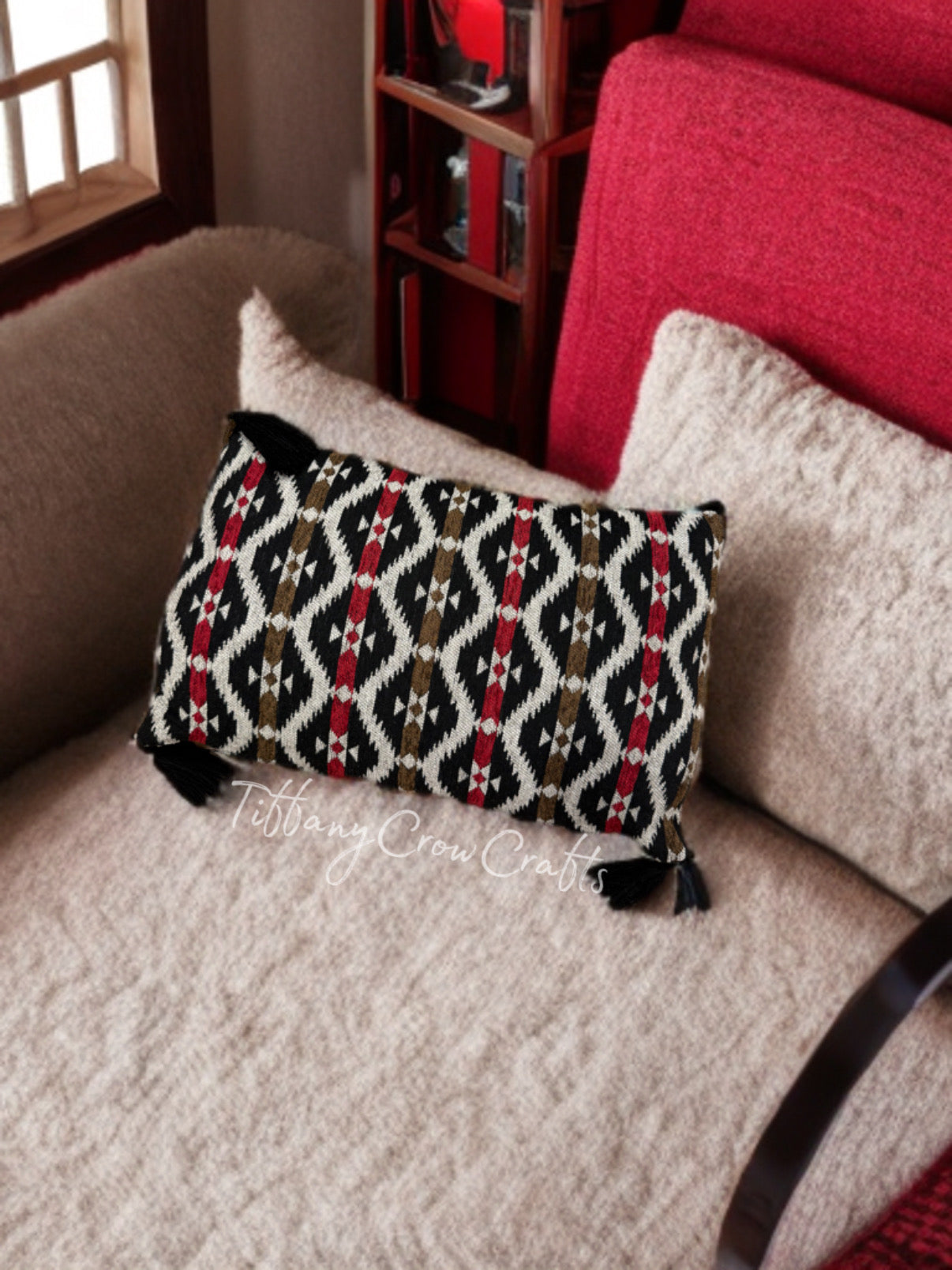 HANDWOVEN SOUTHWESTERN KILIM LUMBAR PILLOW
