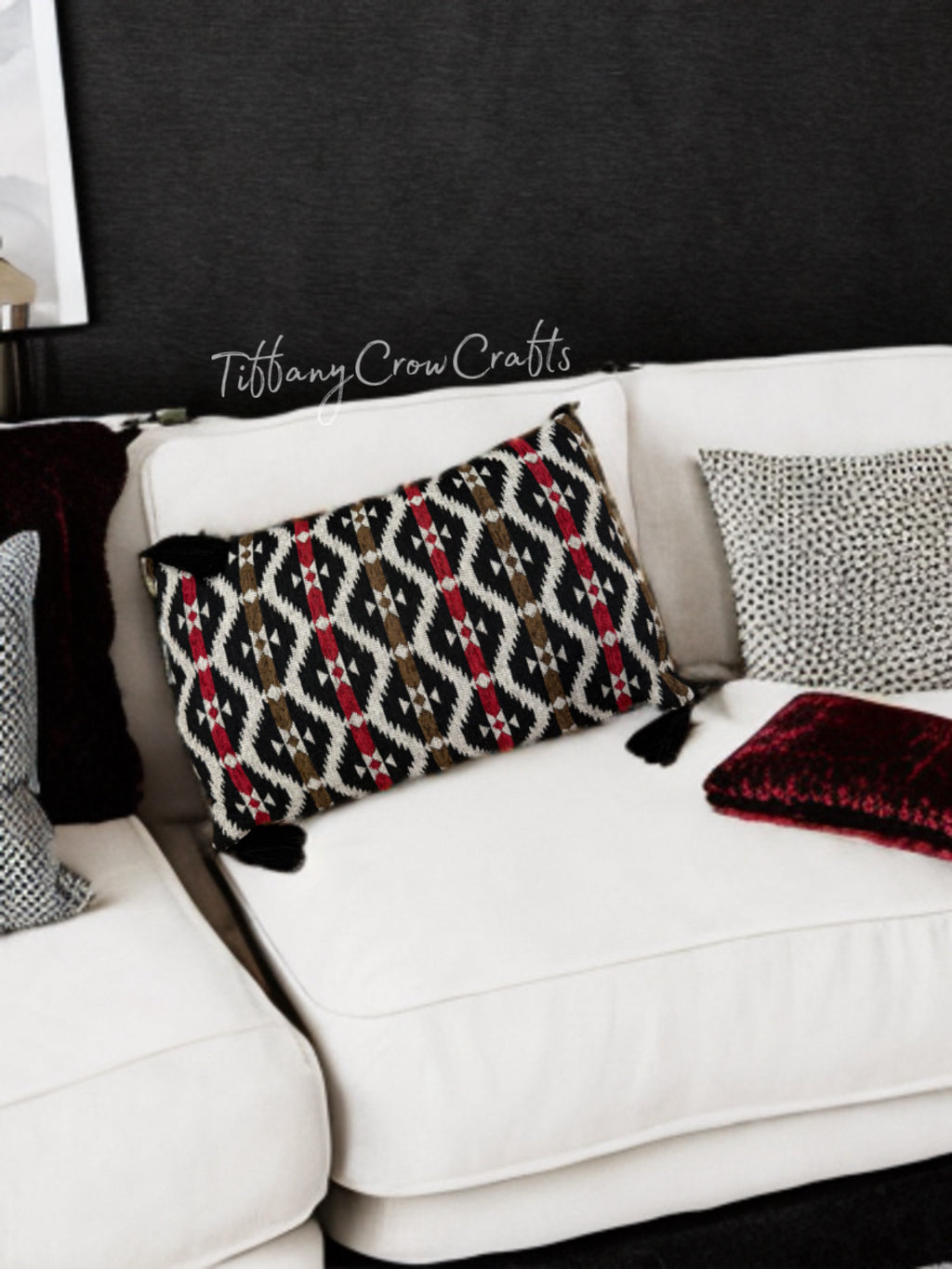 HANDWOVEN SOUTHWESTERN KILIM LUMBAR PILLOW