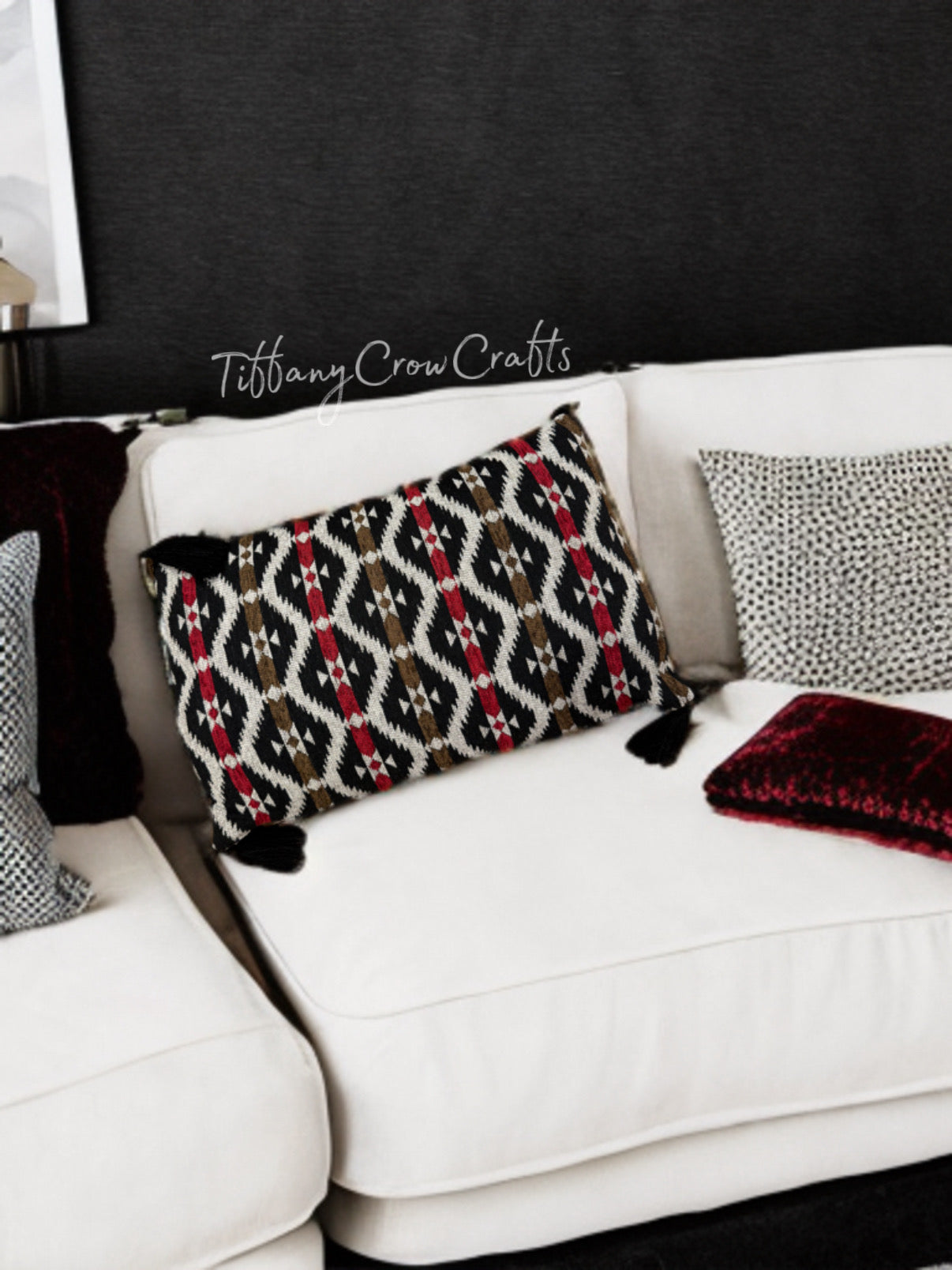HANDWOVEN SOUTHWESTERN KILIM LUMBAR PILLOW