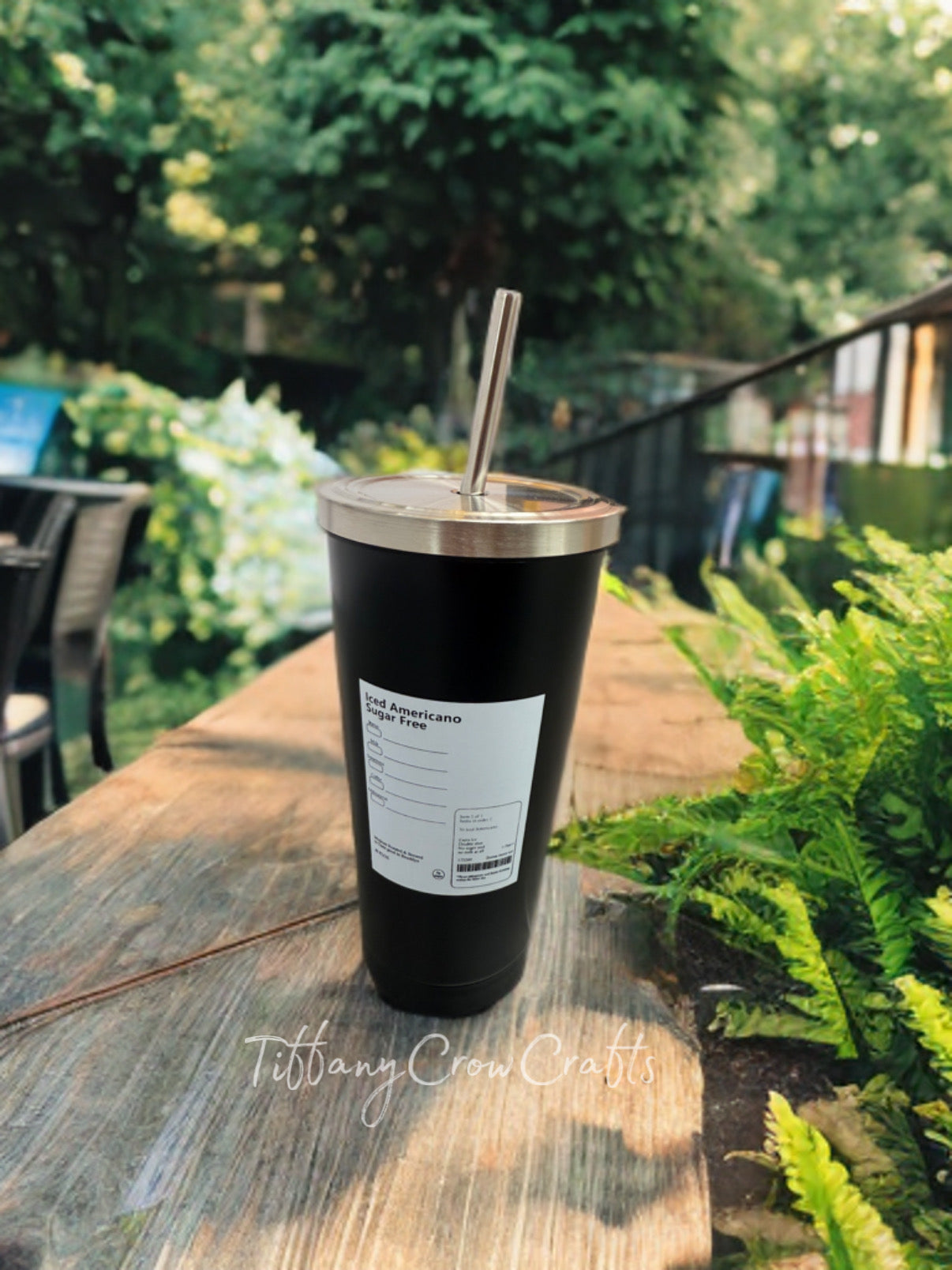 MINIMALIST INSULATED STAINLESS STEEL COFFEE TUMBLER WITH METAL STRAW