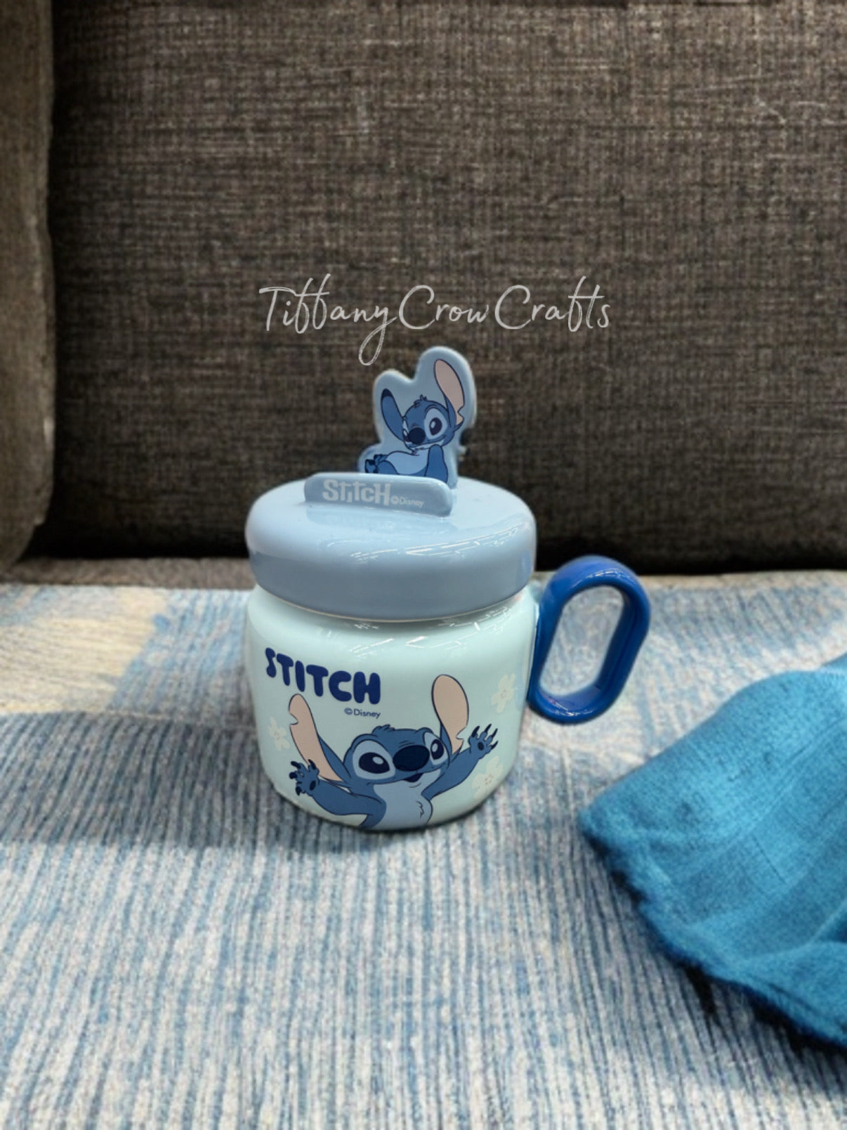 DISNEY STITCH / ANGEL COLLECTION CERAMIC MUG WITH CHARACTER LIDS