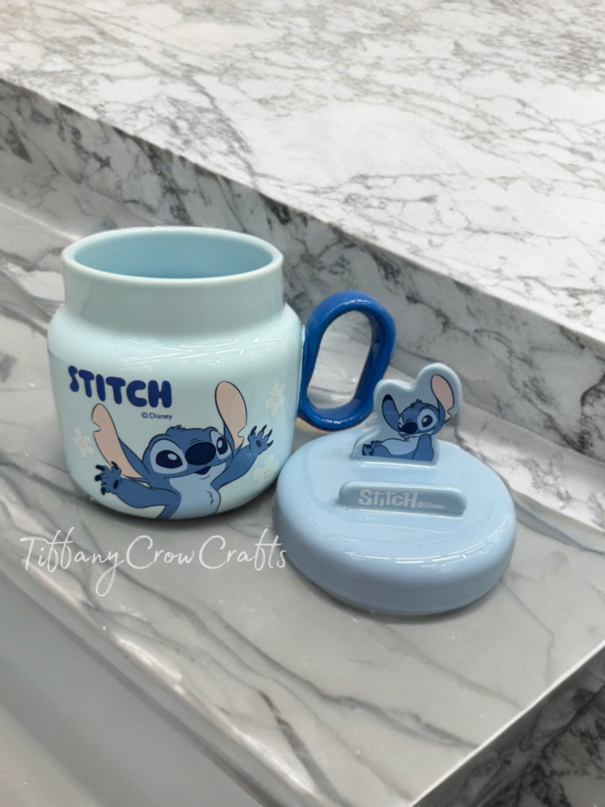 DISNEY STITCH / ANGEL COLLECTION CERAMIC MUG WITH CHARACTER LIDS
