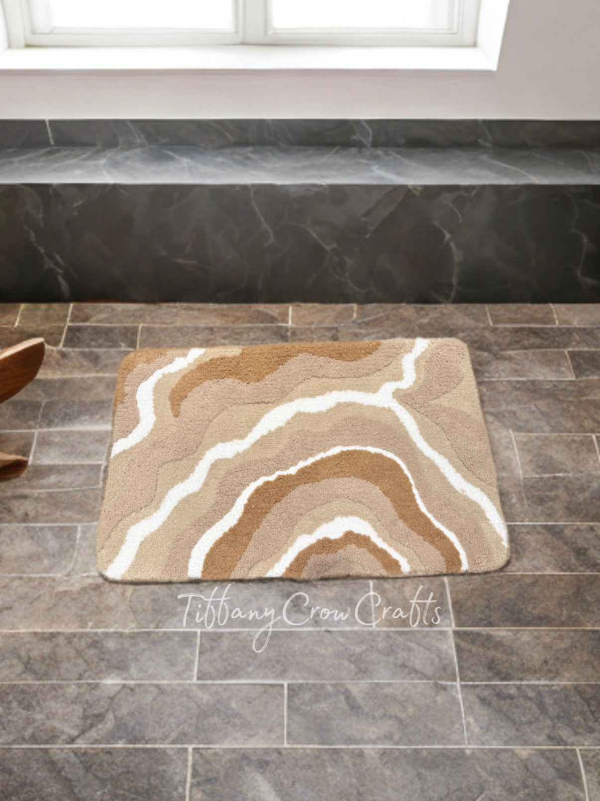 OCEANIC TIDE ULTRA-PLUSH CONTOURED BATH MAT