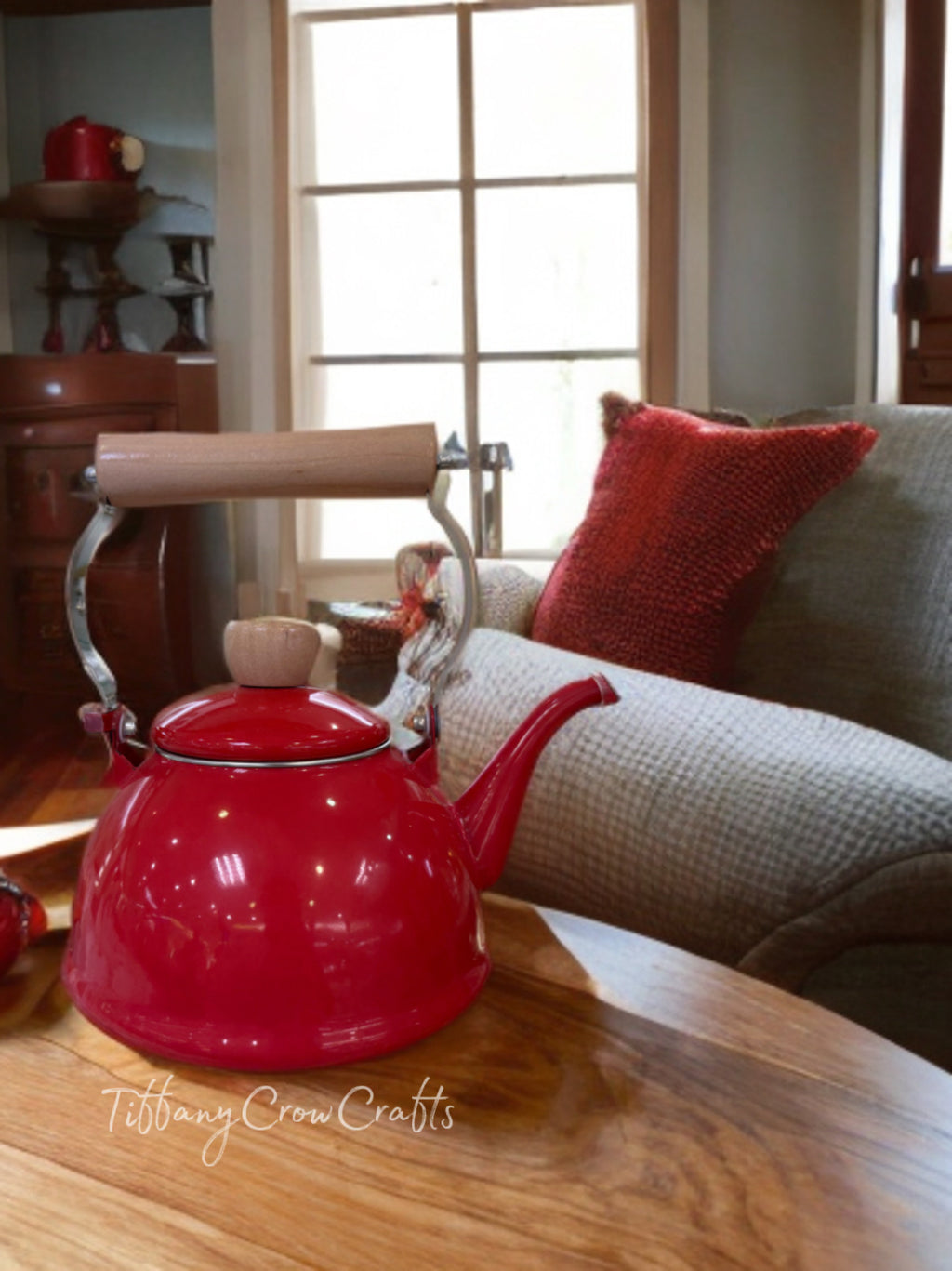 RUSTIC RED FARMHOUSE KETTLE