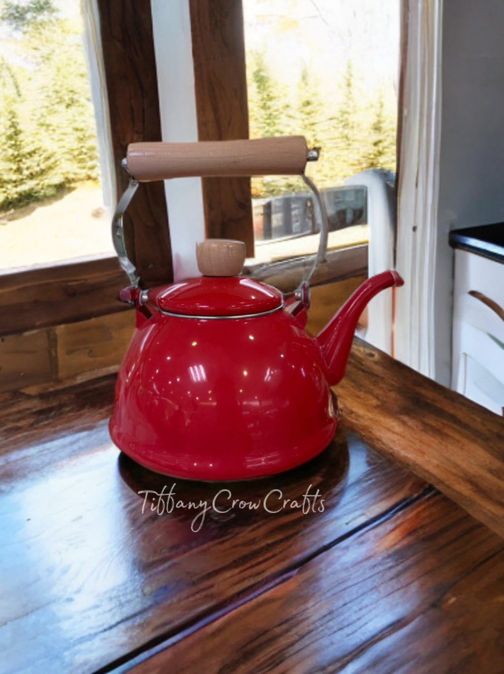 RUSTIC RED FARMHOUSE KETTLE