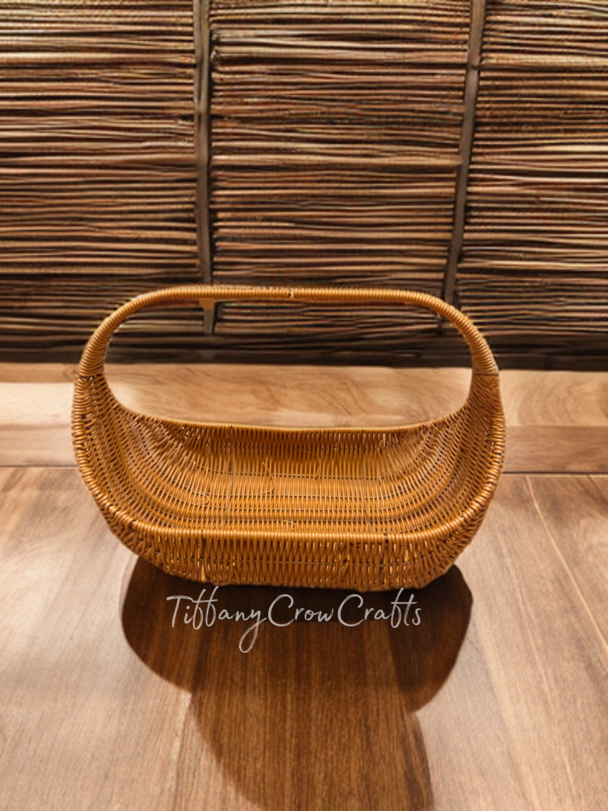 MODERN HANDWOVEN RATTAN BASKET - ECO- LUXE DECORATIVE